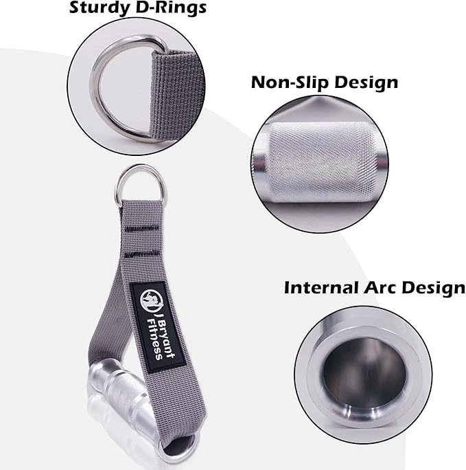 J Bryant Fitness Metal Gym Handles for Cable Machine Attachment Heavy Duty Aluminum Alloy Handle Grips Durable Workout Handles for Resistance Bands Pulley LAT Pulldown System