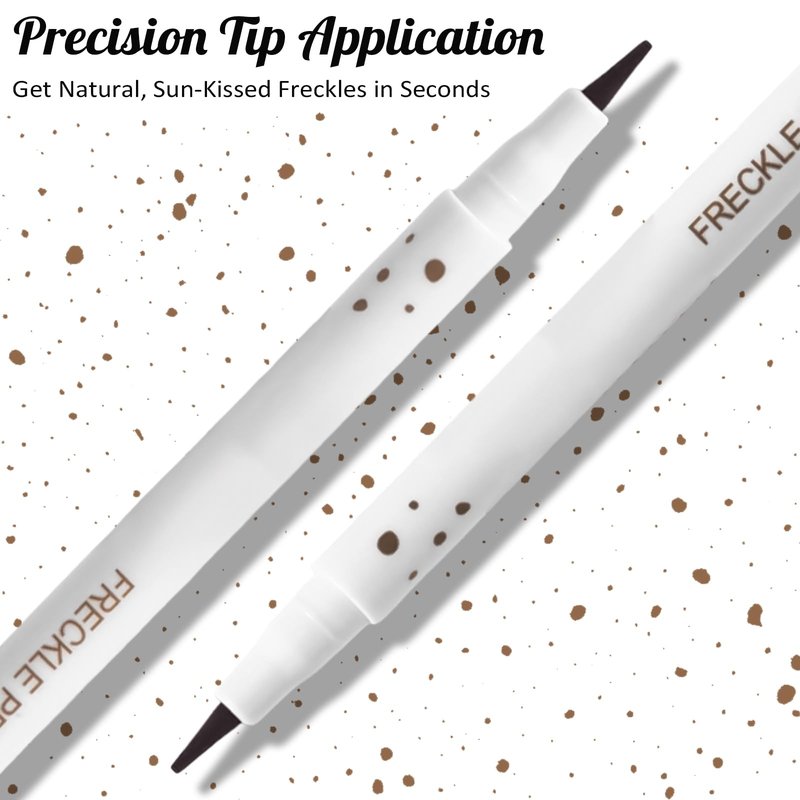 Janwana Freckle Pen Lifelike Natural Freckle Makeup Waterproof & Smudge Proof 2PCS Long Lasting Freckle Faux Looking Freckle Pencils - Light Brown + Natural Coffee
