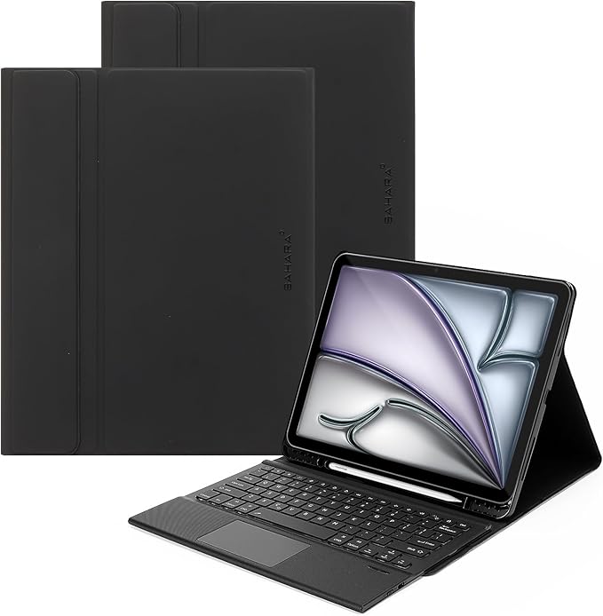 Sahara - Navigate Series Keyboard Case with Track Pad for iPad Air 11" (M2 2024, M3 2025 & M4 2026), Black, (TB00425)