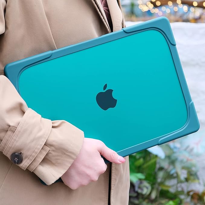 Batianda FlexStand Heavy Duty Case for MacBook Air 13.6 inch, Matte Teal