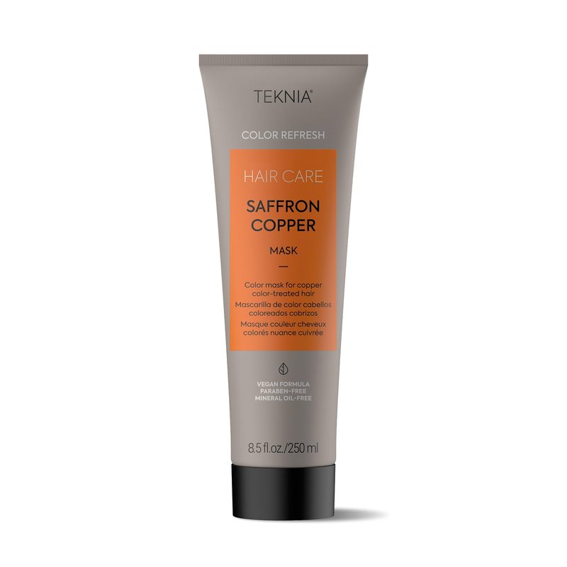 LAKMÃ Teknia Saffron Copper Color Refresh Hair Mask, Color Depositing Conditioner for Copper Hair, 8.5 Fl Oz