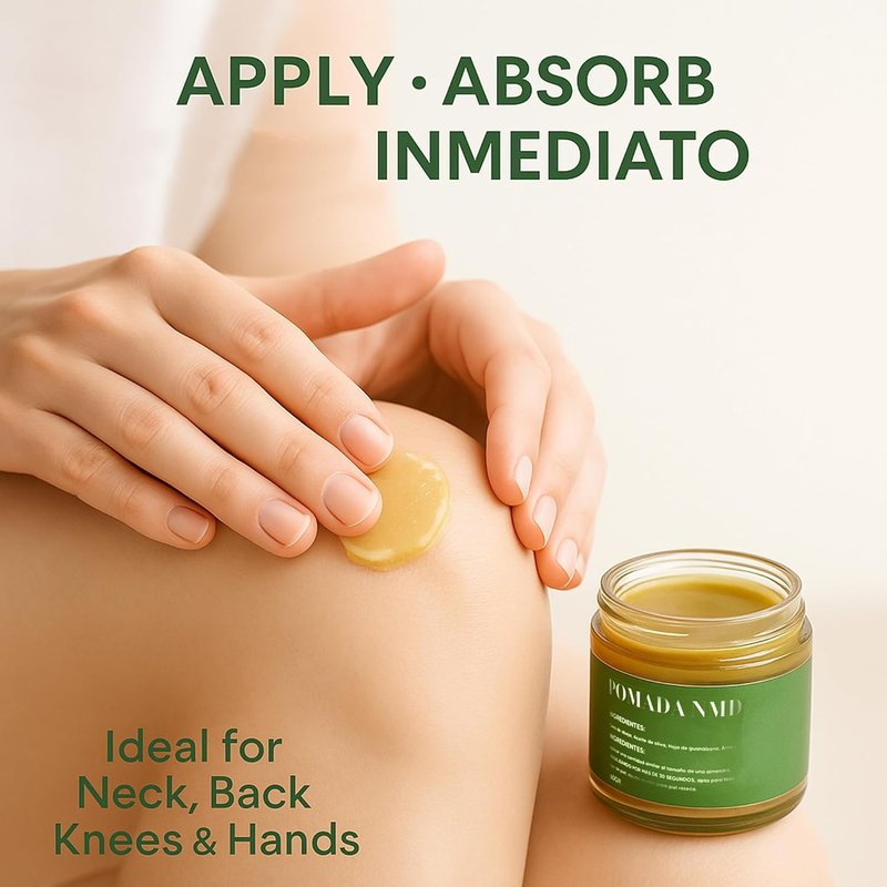 RTQSU Pomada NMD, Pomada NMD Para Dolor Muscular - Natural Herbal Artesanal Joint Cream with Arnica, Olive Oil, Soursop Leaf, Beeswax, Maximum Strength Comfort Ointment for Muscle, Foot (1)