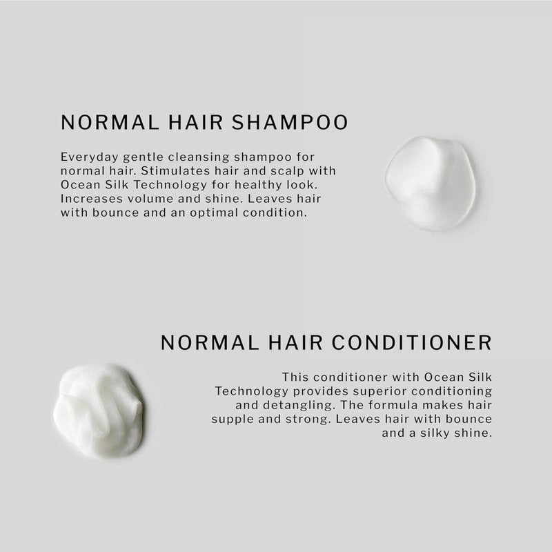 SACHAJUAN Normal Hair Shampoo and Conditioner Set | Ocean Silk Technology for Everyday Cleansing, Volume & Shine | Lightweight Hydration & Detangling | Vegan & Paraben-Free | Pack of 2 (3.4 oz)