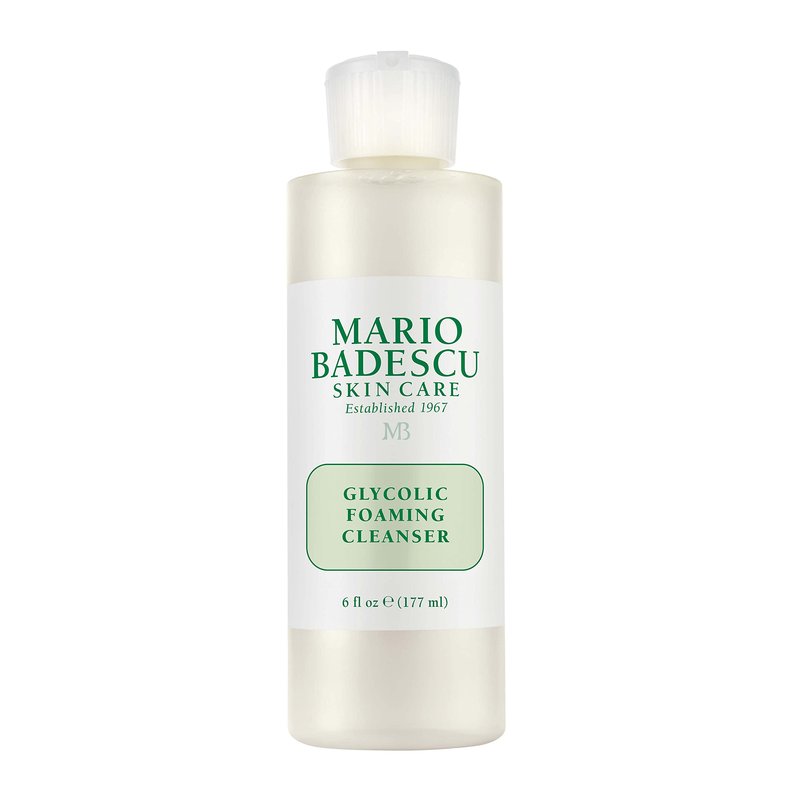 Mario Badescu Glycolic Foaming Cleanser for All Skin Types| Exfoliating Face Wash with Glycolic Acid & Aloe Vera| Visibly Evens Skin Tone & Texture | 6 Fl Oz (Pack of 1)