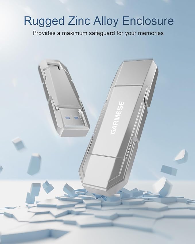GARMESE 256GB USB C SSD Flash Drive Up to 450MB/s USB 3.2 Solid State Thumb Drive Type-A + Type-C 2-in-1 Flash Drive Memory Stick Data Storage Compatible with Smartphone Tablet Computer Game Console