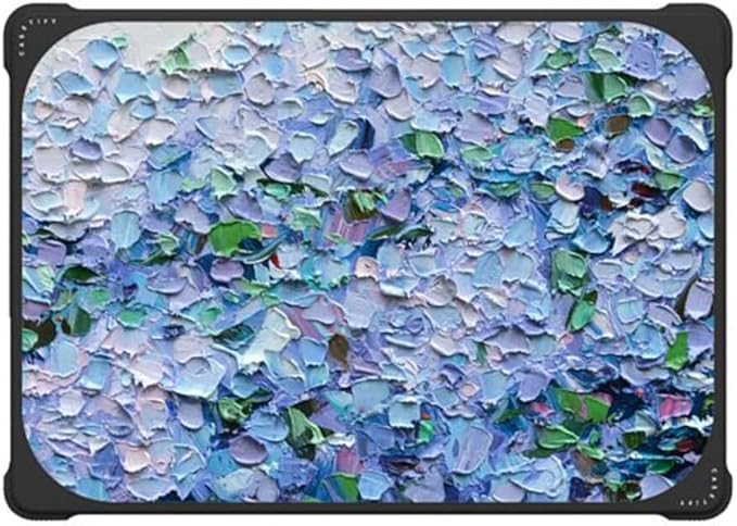 CASETiFY Bounce MacBook Pro 16-inch (M1-M5) Case [Enhanced Protective Corner Design/Ventilation Cutouts/Anti-Slip Grip] - Nantucket Blue Hydrangeas by Ann Marie Coolick - Clear Black