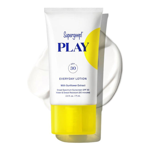 Supergoop! PLAY Everyday SPF 30 Lotion, 2.4 oz - Broad Spectrum Sunscreen - Water & Sweat Resistant Body & Face Sunscreen - Great for Active Days