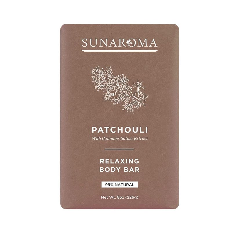 Patchouli Soap Bar - Sunaroma 8 Ounce | Natural Fragrance, Pack of 6