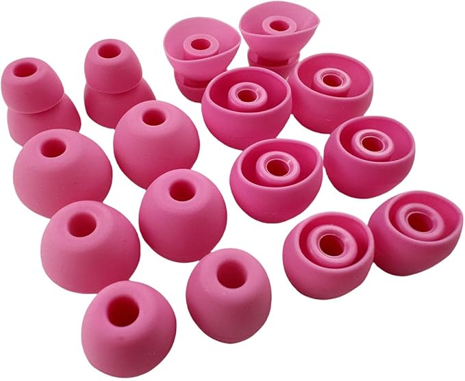 Aginkgo Replacement Ear Tips for Beats Urbeats2.0 Tour2.0 ibeats Beats x, Beats Flex Secure Fit for Powerbeats Pro Silicone Earbuds Washable Sweat-Resistant Noise Isolation 8 Pairs (Rose)