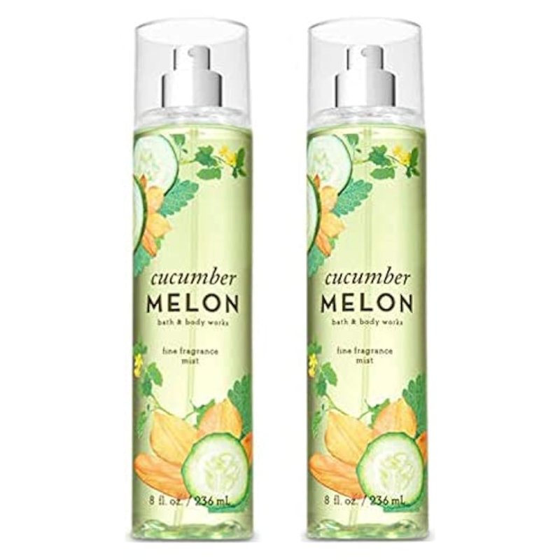 Cucumber Melon Fine Fragrance Mist - Refreshing Scent | Pack of 2, 8 oz Bottles