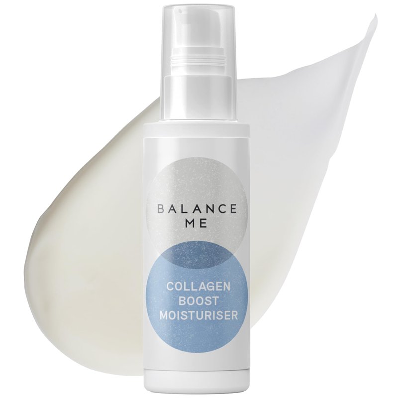 Balance Me Collagen Boost Moisturiser, Smooth and Rejuvenate Face & Neck, Anti-Ageing Cream  For All Skin Types, Peptides & Hyaluronic Acid, 99.9% Natural, Vegan/Cruelty Free, Made In UK, 1.7 Fl Oz