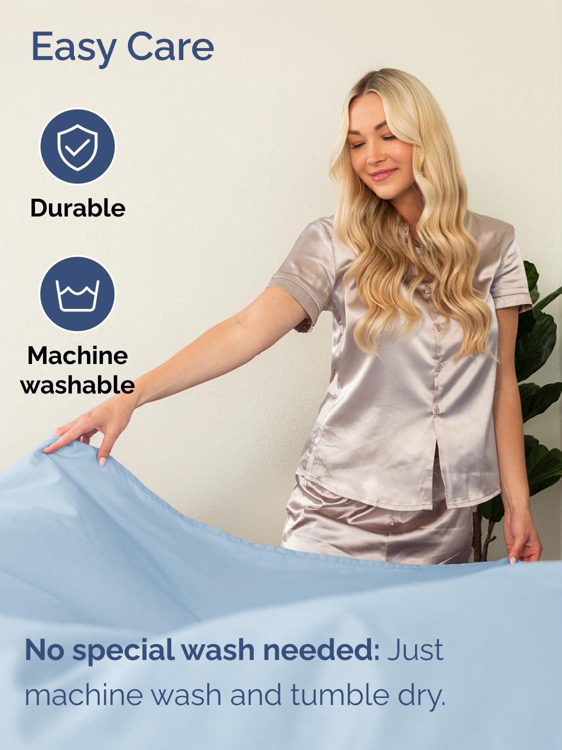 Skiennix Extra Deep Cal King Sheet Set - 6 Piece Breathable Cooling Bedding - Soft Wrinkle-Free Sky Blue