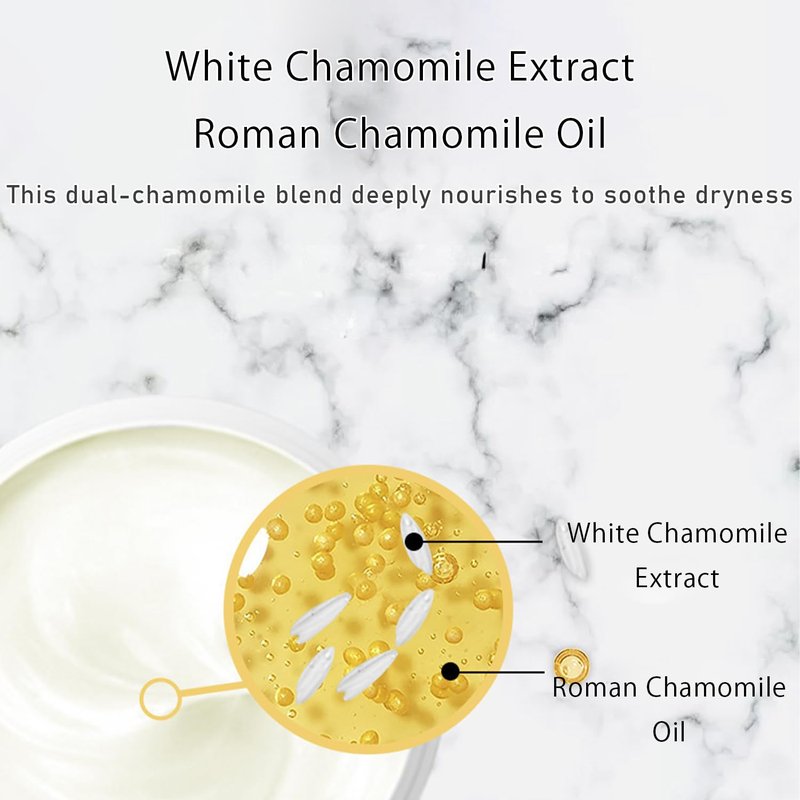 Grospe Chamomile Face Cream - Soothing Moisturizer for Dry & Sensitive Skin, Hydrating & Calming Day & Night Cream with Natural Chamomile Extract, Non-Greasy Formula(3.5oz)