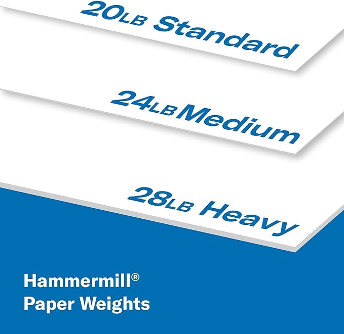 Hammermill Printer Paper, 20 Lb Copy Paper, 11 x 17-1 Ream (500 Sheets) - 92 Bright, Made in the USA, 105023R