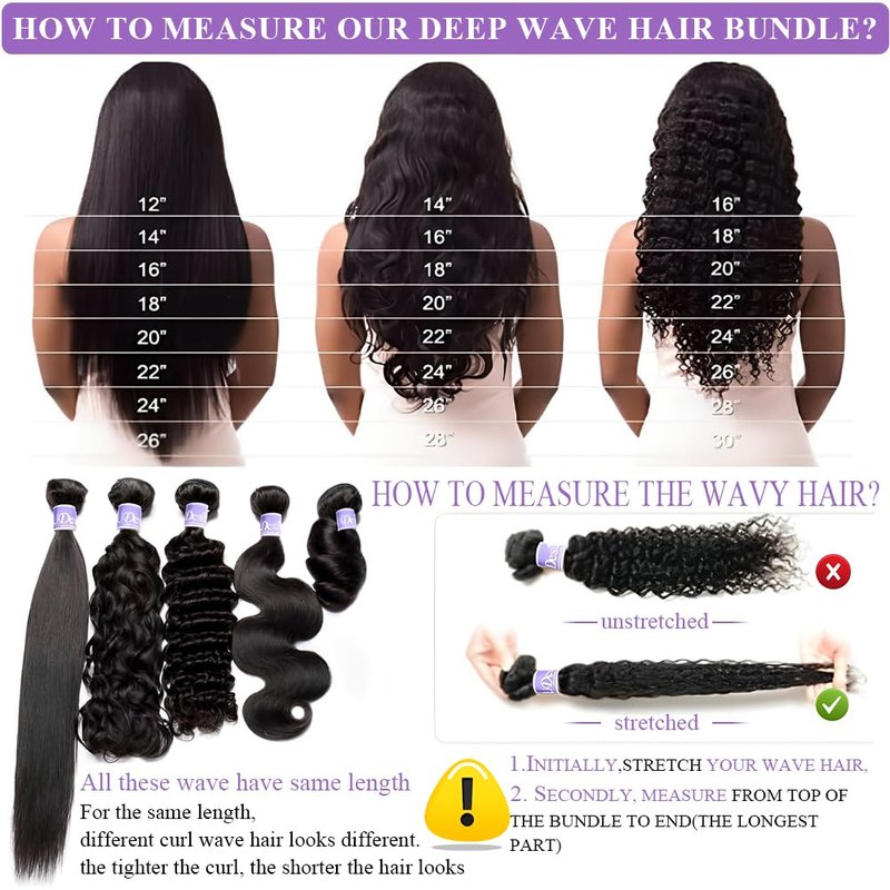 Deep Wave Bundles - 100% Unprocessed Brazilian Virgin Human Hair | 20” Double Weft for Natural Black Women