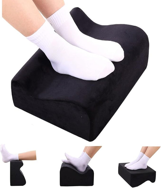 Foot Rest for Under Desk at Work,At Work Soft Ergonomic Footrest,Support Foot Pillow,Heel Chair,Leg Elevation Pillow,(Black)