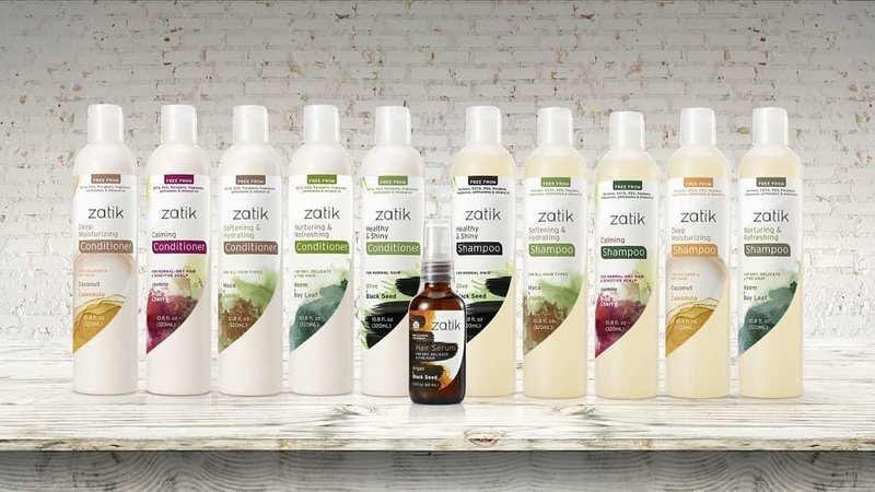 Zatik Naturals Deep Moisturizing Shampoo & Conditioner Set - Coconut & Calendula for Colored, Dry Hair | 10.8 fl oz Each