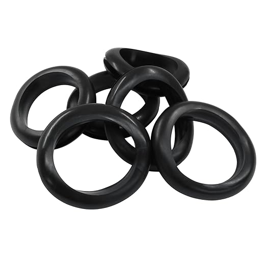Kyuionty 6 Pcs Rubber Grommets, 1-9/16" Inside Diameter 1-3/4" Drill Hole Rubber Wire Grommets O Ring Grommets for Wire, Firewall, Cables, Plugs, Automotive(Black)