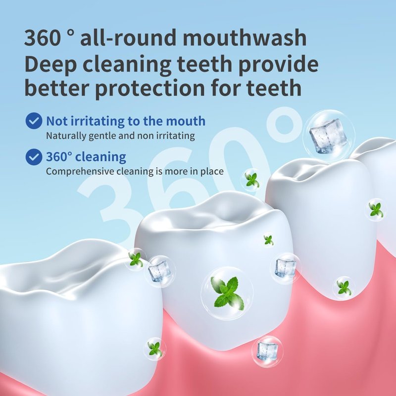 Travel Size Mouthwash - Alcohol-Free Probiotic Strips for Fresh Breath | 40 Strips, 0.41 Fl Oz Each