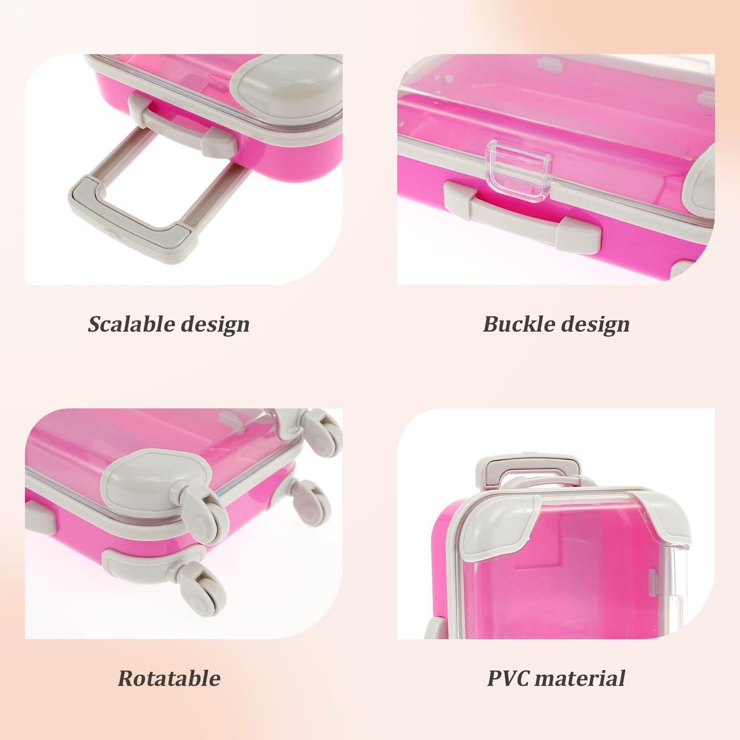 FALESOUL 12 Pack Mini Suitcase Party Favor Box, Luggage Storage Box Empty Candy False Eyelashes Tray Tiny Suitcase, Cute Clear Tiny Packaging Box for Travel Theme Party and Celebrations