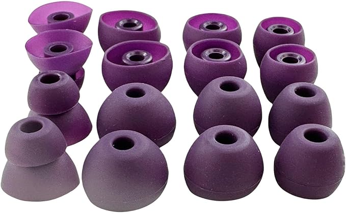 Aginkgo Replacement Ear Tips for Beats Urbeats2.0 Tour2.0 ibeats Beats x, Beats Flex Secure Fit for Powerbeats Pro Silicone Earbuds Washable Sweat-Resistant Noise Isolation 8 Pairs (Purple)