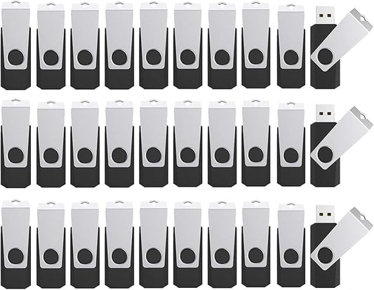 1GB Flash Drives 100 Pack, Wooolken USB 2.0 Thumb Drive with Lanyards Bulk USB Drive Pen Drives for Weddings,Office, School, Data Storage Backup