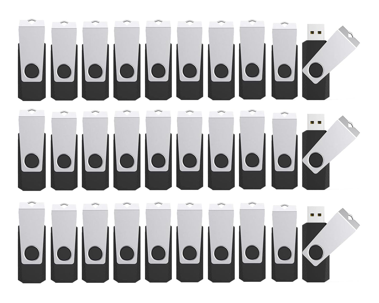 4GB Flash Drives 100 Pack, Wooolken USB 2.0 Thumb Drive with Lanyards Bulk USB Sticks for Weddings,Office, School, Data Storage Backup