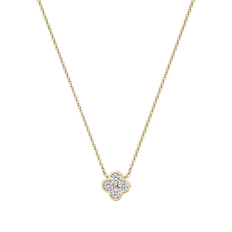 Electric Picks Camilla Clover Necklace for Women, 14k Gold Plated 4-Leaf Pendant Necklace, Designer-Inspired Lucky Charm Jewelry, Tarnish-Resistant Layering Necklace