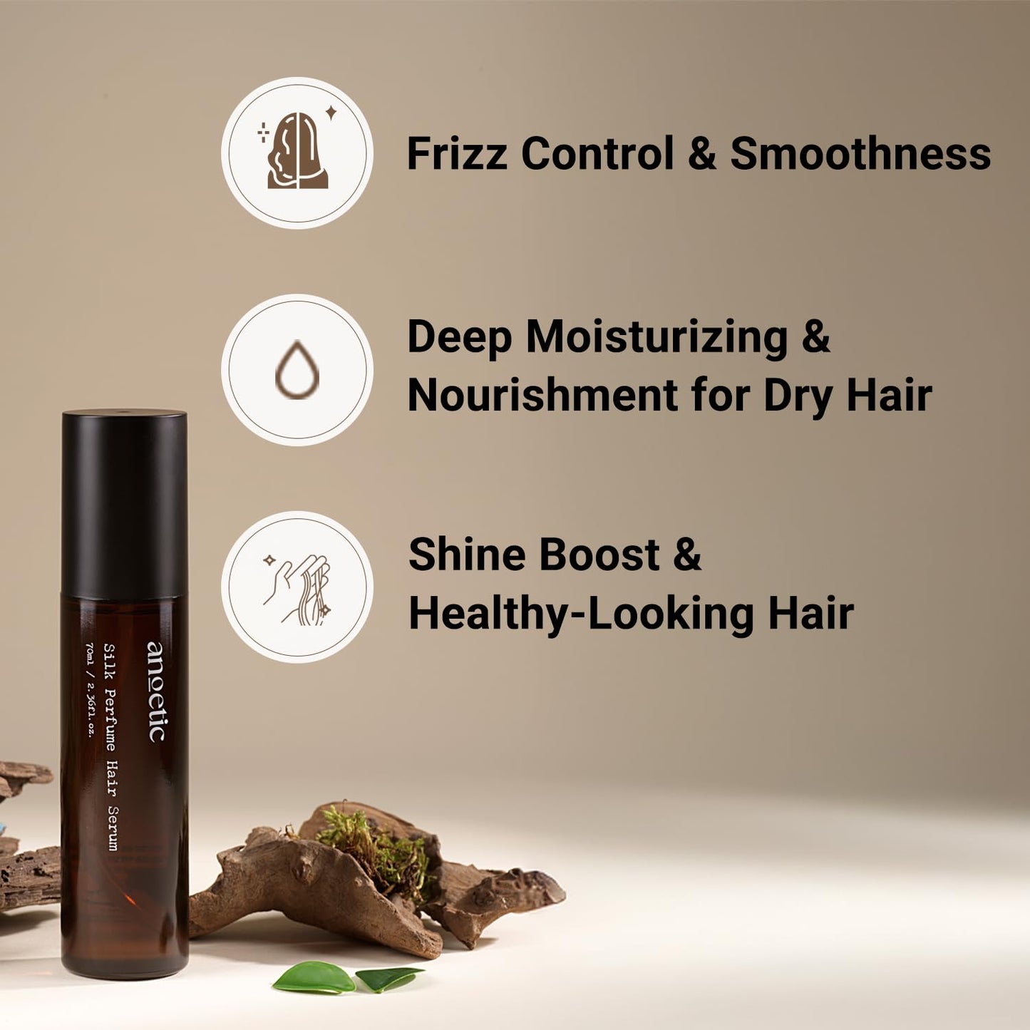 ANOETIC Silk Oil Serum for Frizzy and Damaged Hair | Silk Perfume Hair Serum | Korean Hair Care For Frizz Control and Split End Care