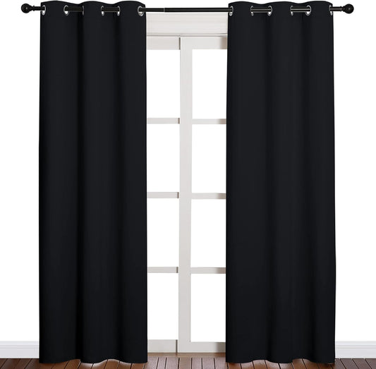 NICETOWN Thermal Insulated Blackout Curtains - 84-Inch Length, 2 Panels Set for Privacy & Sound Reduction