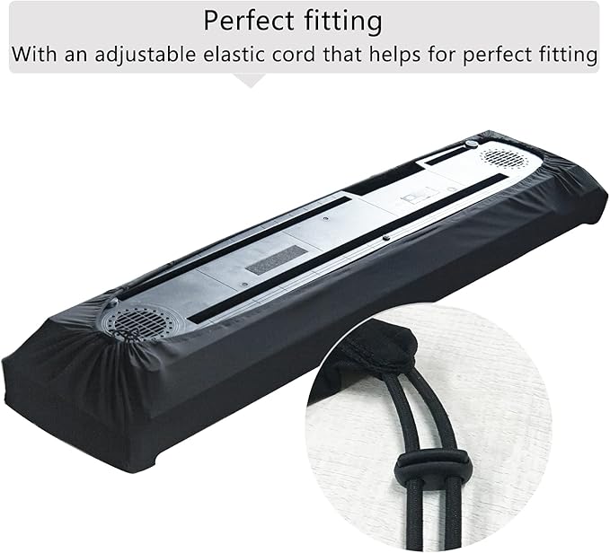Mooson Piano Dust Cover 61-88 Keys Weighted Keyboard Small Keyboard Piano Covers Waterproof Locking Clasp Keep It From Dust and Dirt (76-88 KEYS)