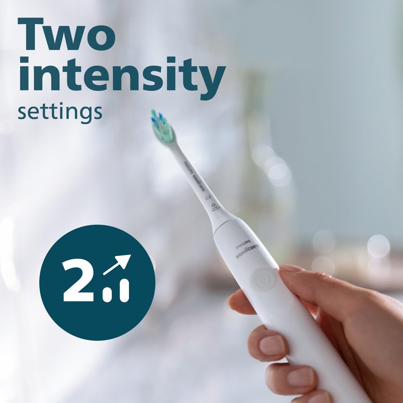 Philips Sonicare 4100 Rechargeable Electric Toothbrush, Advanced Plaque Removal, Pressure Sensor, Includes Brush Head Case, White BD5002AZ