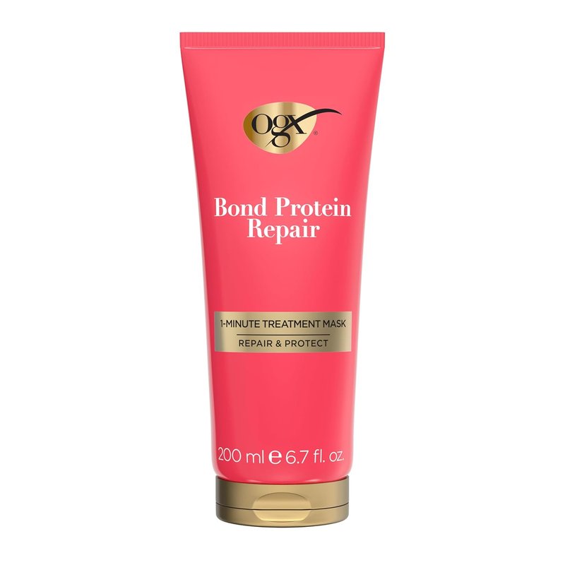 OGX Repair & Protect Bond Protein Hair Mask - Deep Conditioning Treatment for Shiny, Smooth Hair | 6.7 fl. oz