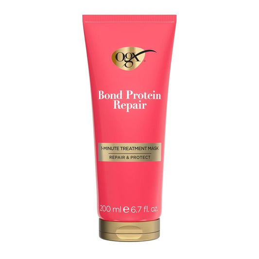OGX Repair & Protect Bond Protein Hair Mask - Deep Conditioning Treatment for Shiny, Smooth Hair | 6.7 fl. oz
