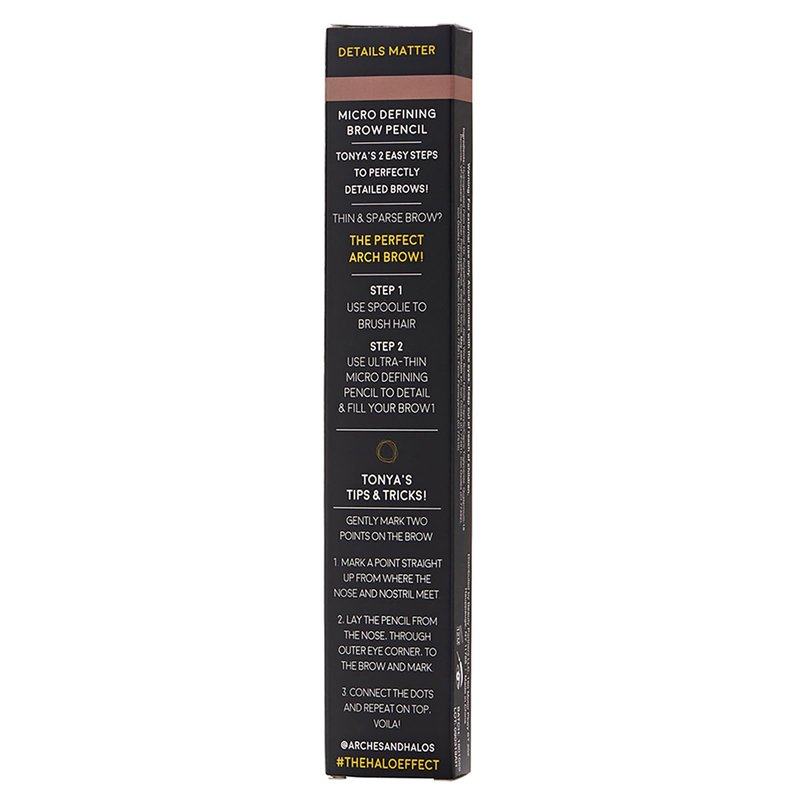Arches & Halos Micro Defining Brow Pencil - For a Fuller and More Defined Brow, Long-Lasting, Smudge Proof - Vegan and Cruelty Free Makeup - Sunny Blonde, 0.003 oz (Pack of 2)