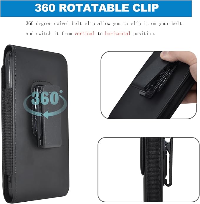 Mngijar for Samsung Galaxy A17 A16 A15 A14 A13 A56 5G A54 A36 5G A35 A32 Phone Belt Case Holster for Galaxy S25 S24 S23 S22 Ultra A42 5G A26 A25 A23 Belt Clip Phone Holder Pouch (Black1, XL)