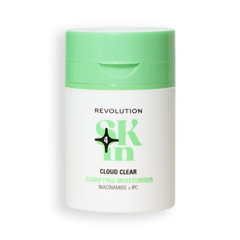Revolution Skin, Cloud Clear Niacinamide & IPC Clarifying Moisturizer, Lightweight & Hydrating Face Cream, Vegan & Cruelty-Free, 1.69 fl oz