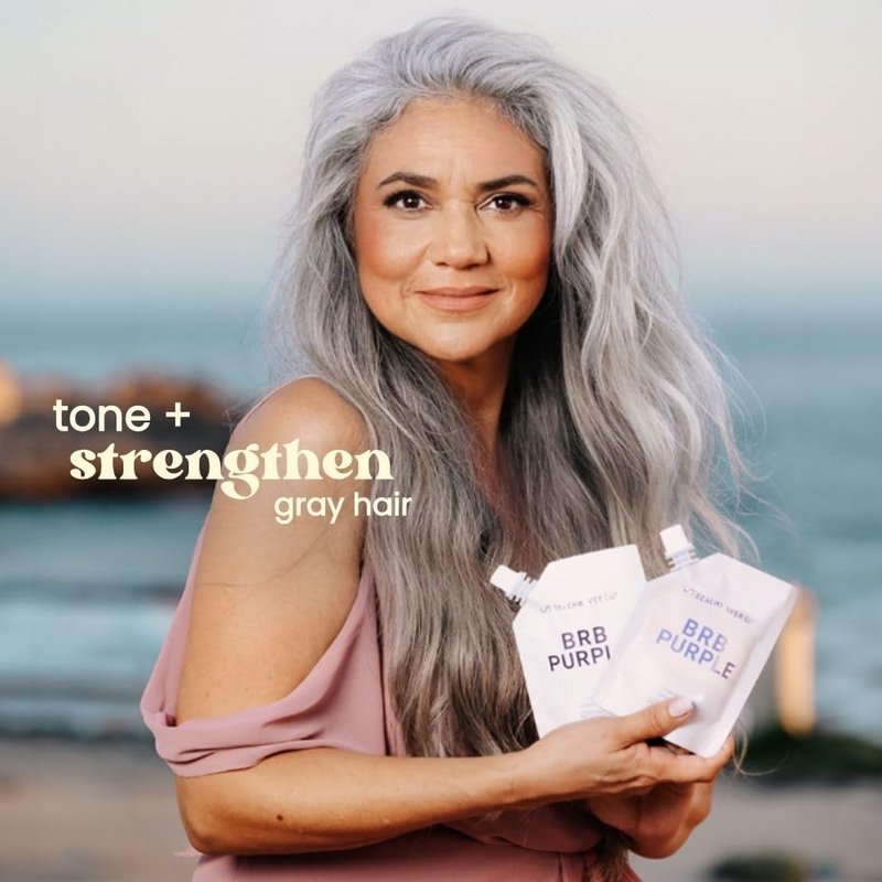Beachwaver The Co. BRB Blonde Purple Shampoo - Full Size (12 Oz) | Anti-Brass Toning Conditioner w/HiX Vegan Bond Multipliers | Moisturizing, Sulfate-Free Formula for Blonde & Grey Hair