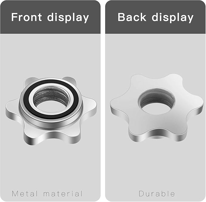 Lamoutor 2Pcs Anti-Slip Hex Nut Collar Screw for Barbell Dumbbell Weight Lifting 30mm