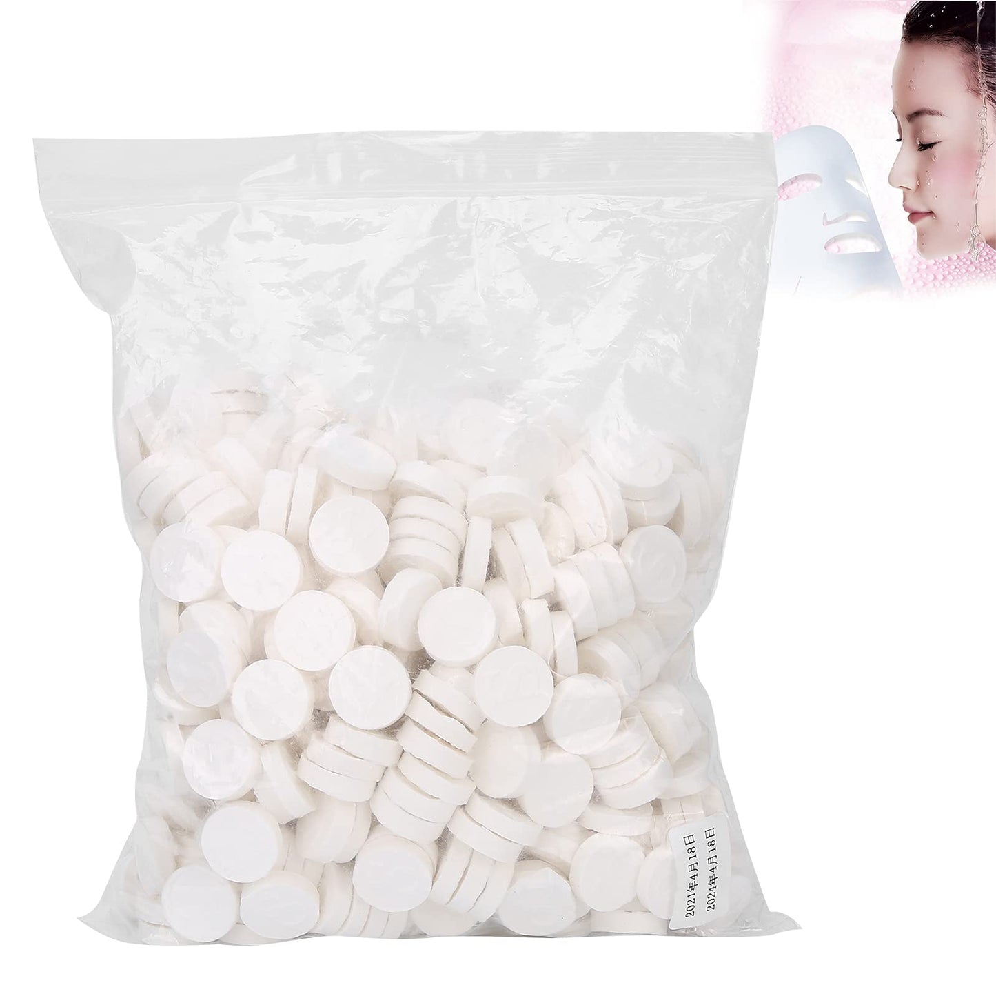 500pcs Compressed Disposable Mask, DIY Pure Cotton Mask Sheet Paper