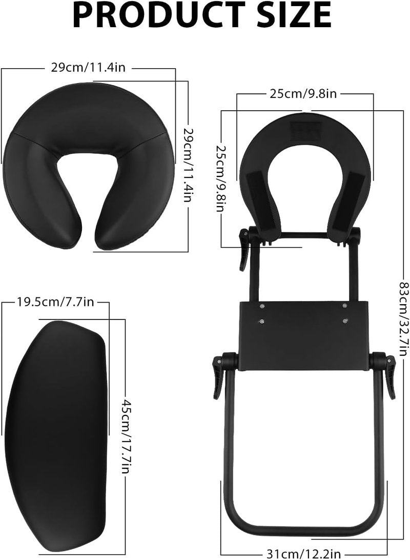 EBANKU Massage Face Cradle Cushion for Massage Tables, Massage Universal Crescent Headrest Face Rest Cushion/face Pillow for Massage Table-Beige