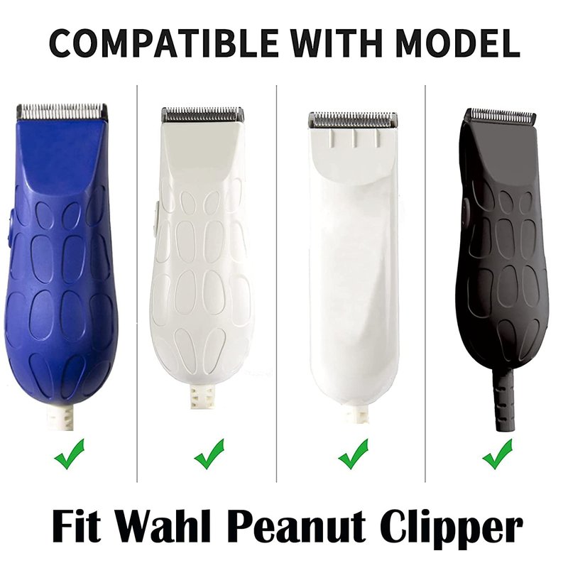 Peanut Hair Clipper Replacement Blades - Professional Snap-On Blades | Black - 4 Pack