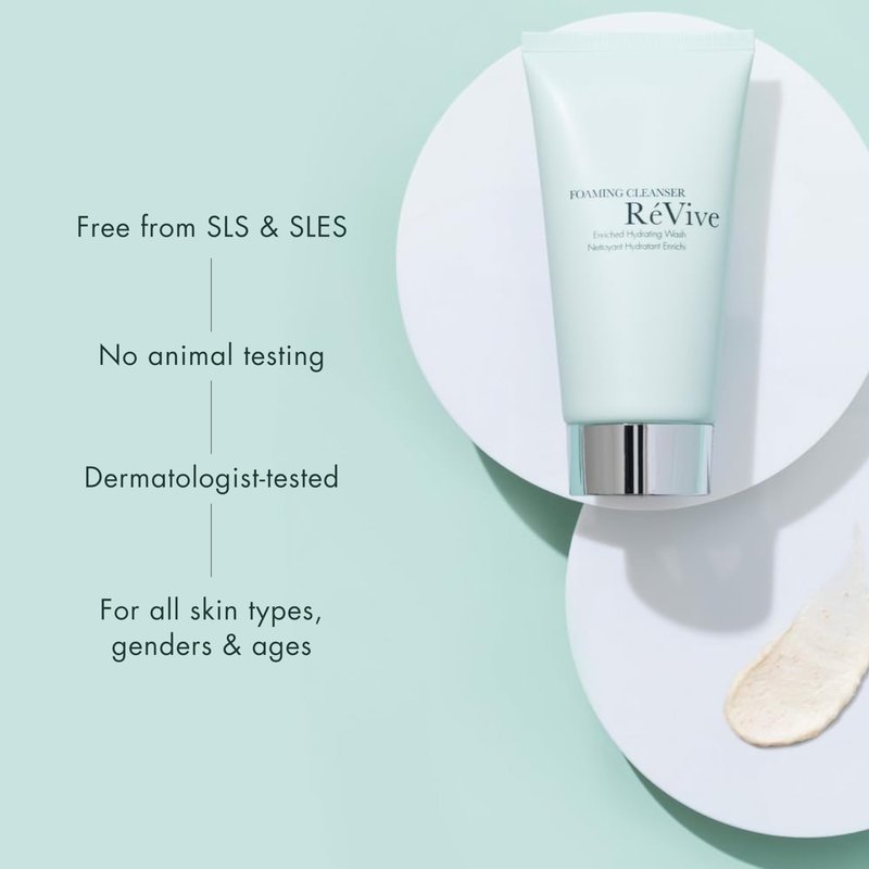 RéVive Foaming Facial Cleanser - Hydrating Face Wash Enriched with Vitamin E for Increased Skin Barrier Protection - Removes Impurities and Excess Oil to Reveal Fresh, Clean Skin (4.2 oz)