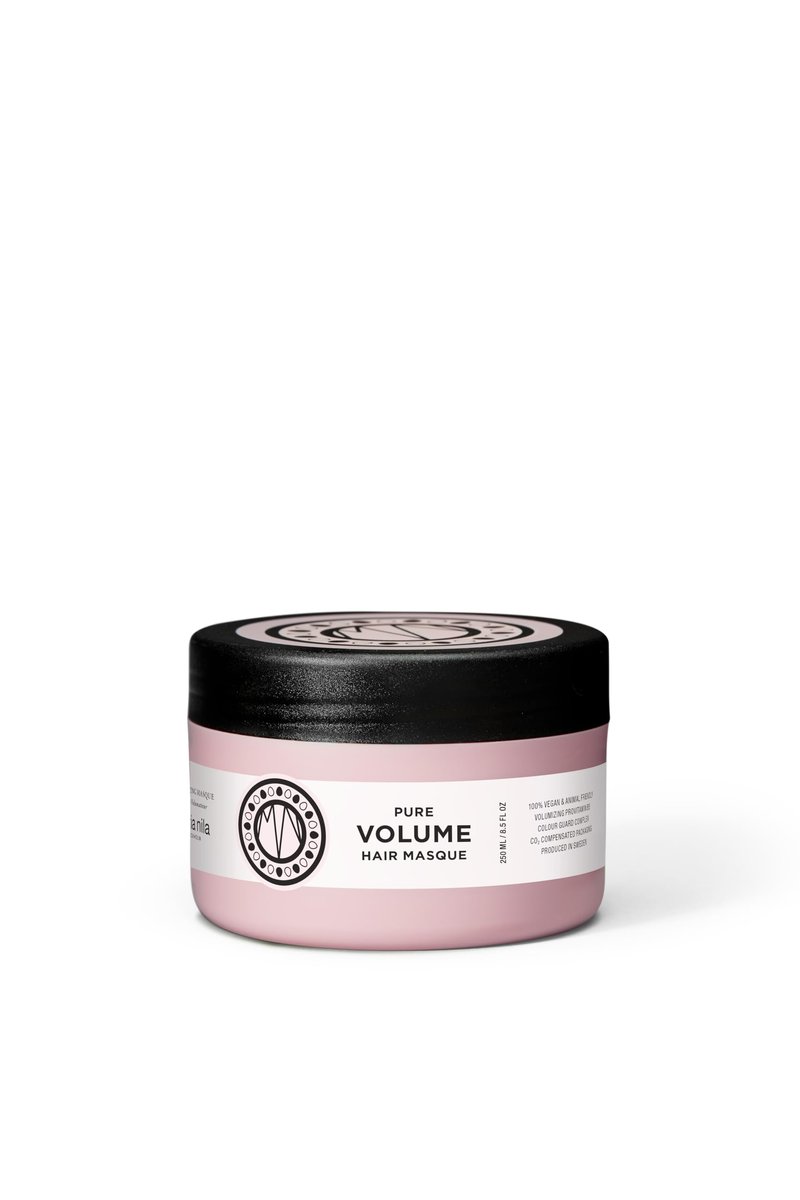 Maria Nila Pure Volume, Volumizing Hair Mask for Thicker Hair, Panthenol/Provitamin B5 Gives Volume to Thin & Fine Hair, 100% Vegan & Sulfate/Paraben free, 8.5 Fl Oz