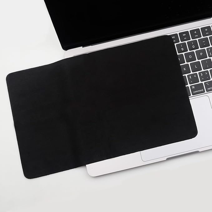 MUBUY-GOL 3 Pack Microfiber Liner Cleaning Cloth 13" with Screen Keyboard Imprint Protection, Laptop Keyboard Protector Compatible with MacBook Neo13/Pro13 /Air 13" and MacBook Pro 14"-Black