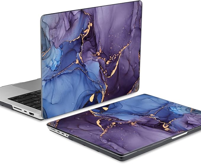 DONGKE Compatible with MacBook Pro 16 Inch Case (2026-2021 Release, M5 M4 M3 M2 M1 Pro/Max Chip), Plastic Hard Shell Cover with Keyboard Cover & Screen Protector for MacBook Pro 16", Abstract Marble