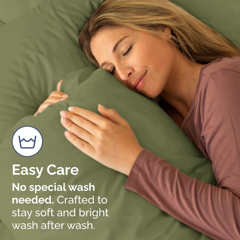 Skiennix Body Pillowcases Set of 2 | 20x54 Long Soft Pillow Covers - Comfy, Breathable & Wrinkle-Free in Sage Green