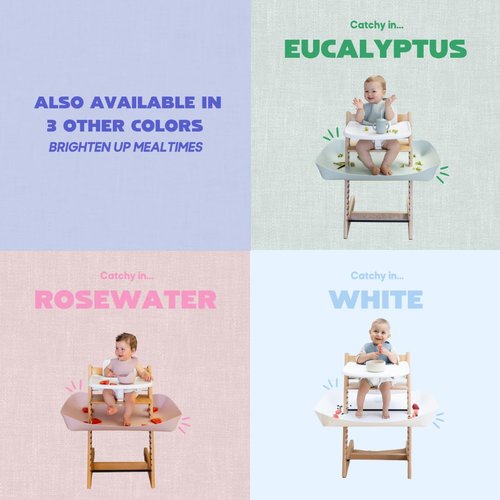 CATCHY -Food Catcher-Compatible with Stokke Tripp Trapp High Chair +11 Other High Chairs-Highchair Sold Separately-Baby & Toddler Food & Mess Catcher-Premium Linen Inspired -Under High Chair Accessory