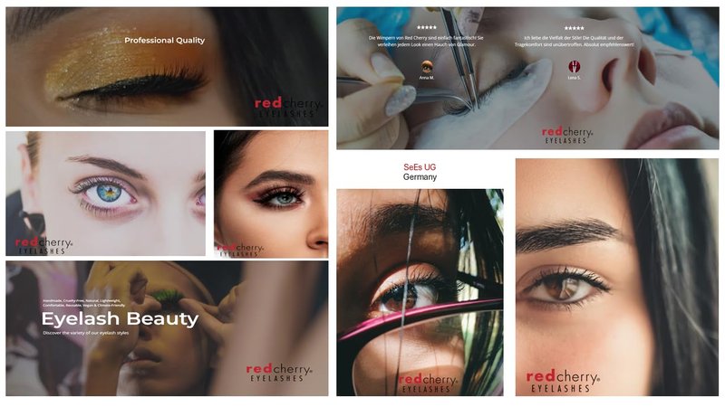 False Eyelashes #43 - Red Cherry Professional Quality | 6 Pairs for Stunning Volume