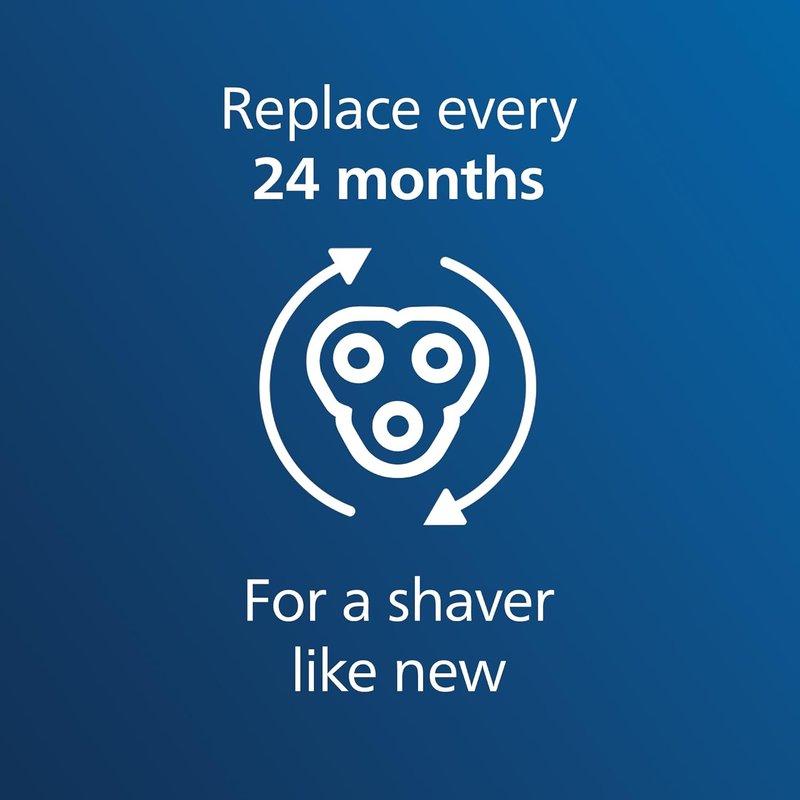 Philips Norelco Shaving Heads SH30/52 - Compatible with Series 1000, 2000, 3000 & 5000 | 3-Piece Self-Sharpening Set